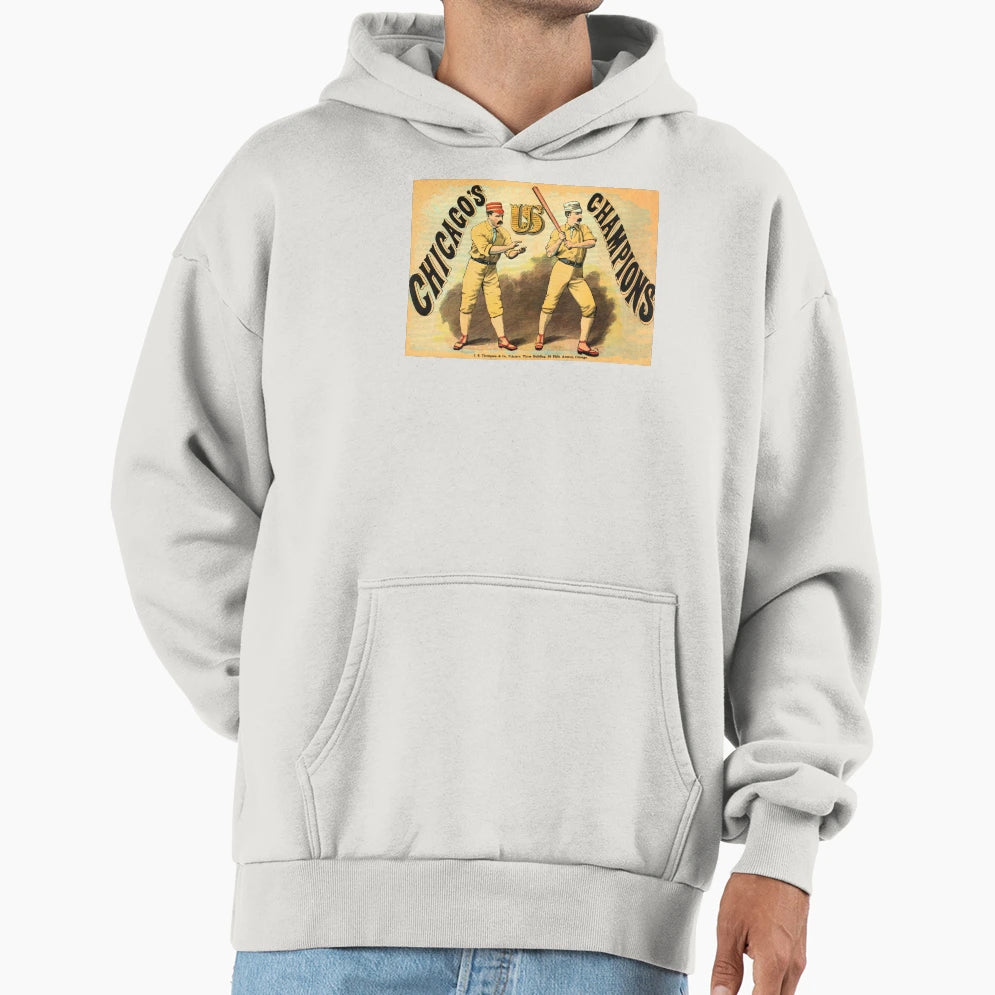 1876 Chicagos Us Champions Repaired Hoodie - Graphic Print for Adults - T-Shirt, Sweatshirt, Hoodie