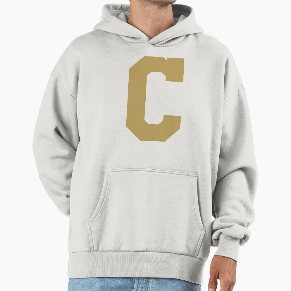 Alphabet Gold C Sports Letter C Hoodie - Aesthetic Graphic for Adults - T-Shirt, Sweatshirt, Hoodie