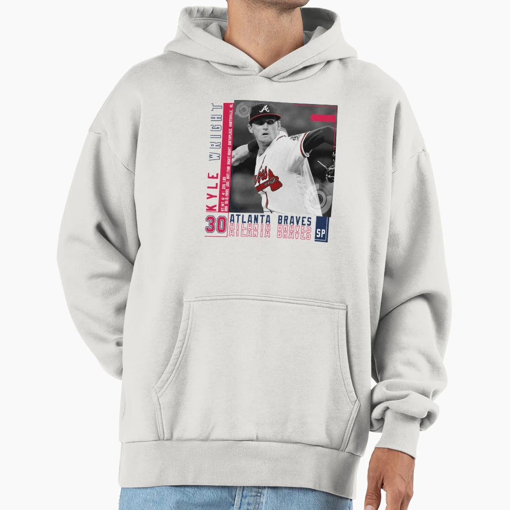 Kyle Wright Baseball Hoodie - Fun Novelty Design for Adults - T-Shirt, Sweatshirt, Hoodie