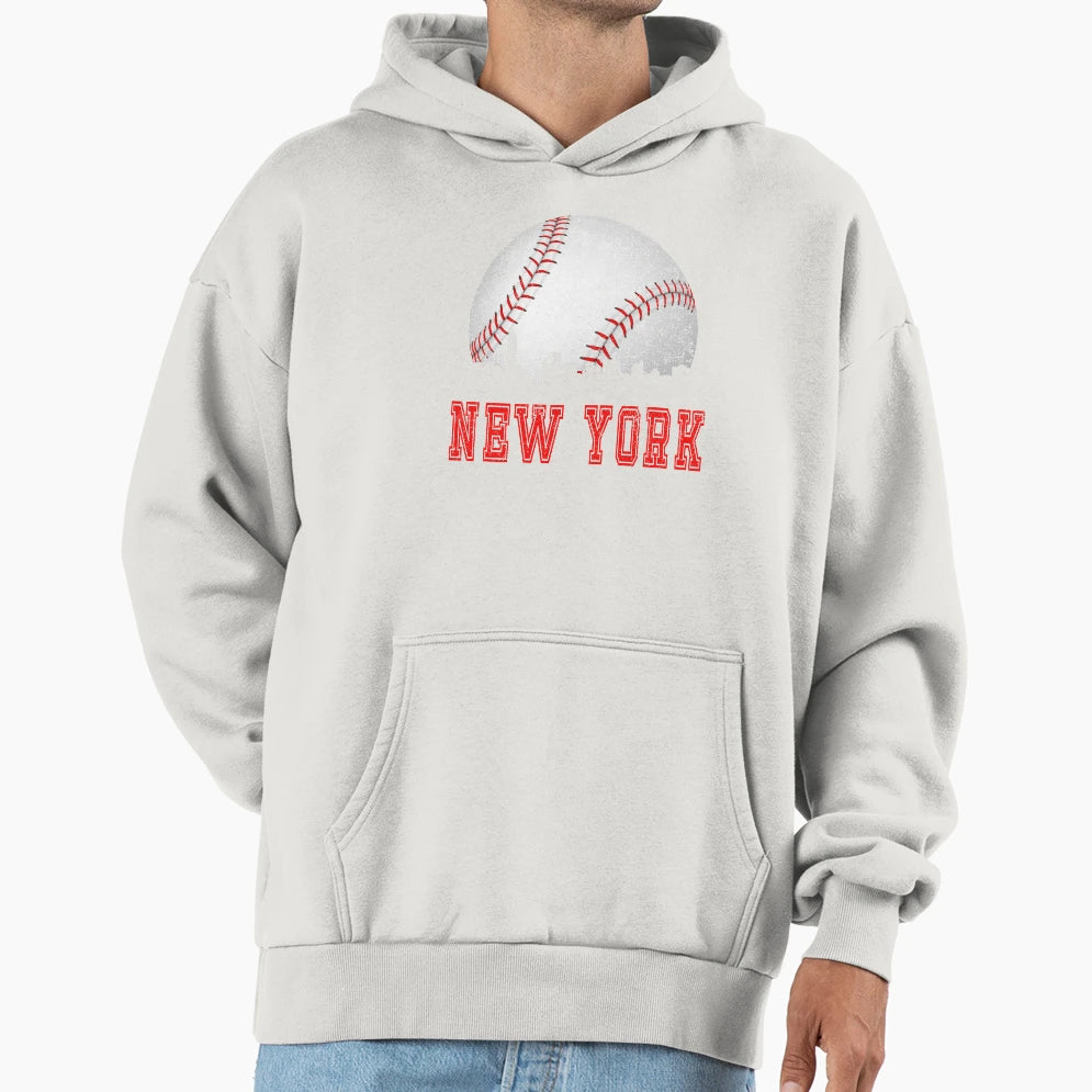 New York Baseball Skyline Hoodie - Streetwear Style Unisex - T-Shirt, Sweatshirt, Hoodie