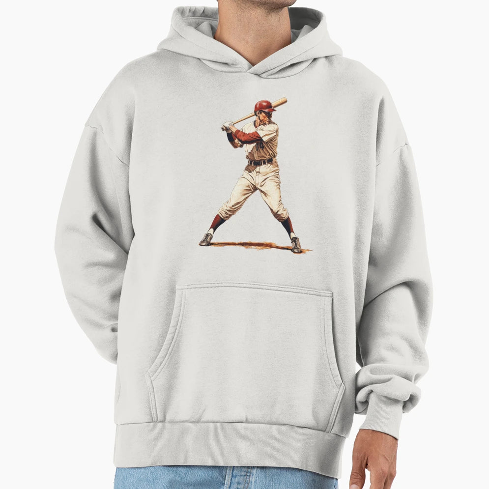 Baseball Player Hoodie - Trendy Graphic for Adults - T-Shirt, Sweatshirt, Hoodie