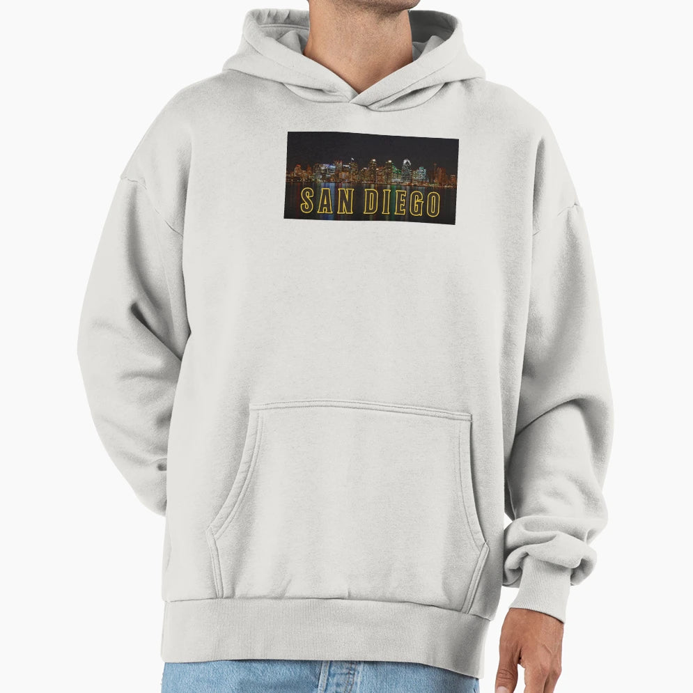 Downtown San Diego Hoodie - Custom Art Print for Adults - T-Shirt, Sweatshirt, Hoodie