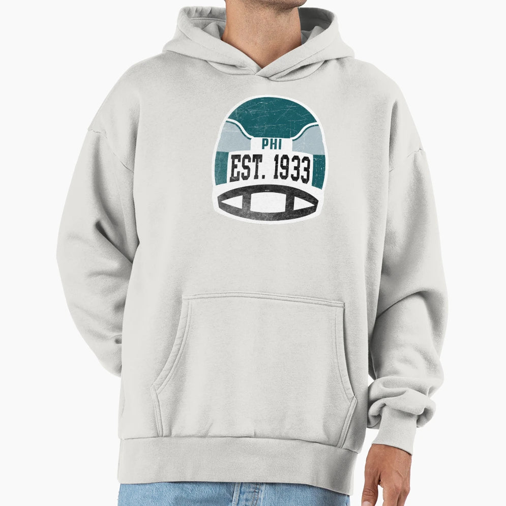 Philadelphia Throwback Football Helmet Hoodie - Streetwear Style Men Women - T-Shirt, Sweatshirt, Hoodie