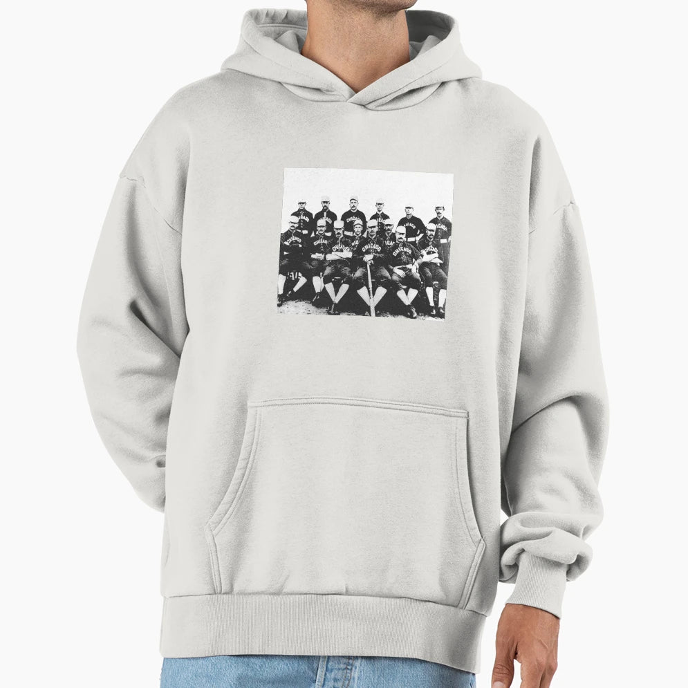 1880 Chicago White Stockings Hoodie - Graphic Print Unisex - T-Shirt, Sweatshirt, Hoodie