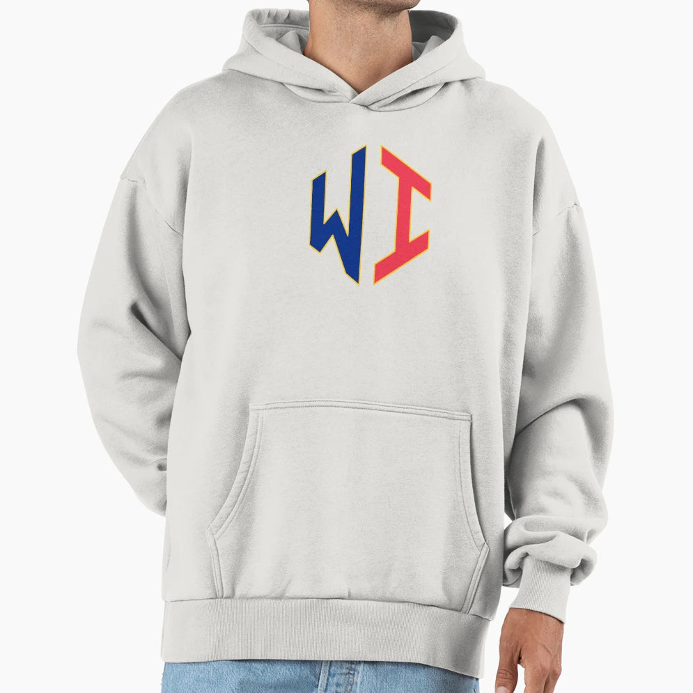 Wisconsin State Abbreviation Hoodie - Minimalist Print Men Women - T-Shirt, Sweatshirt, Hoodie