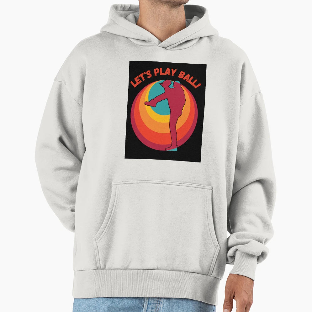 Lets Play Ball Baseball Baseball Fan Hoodie - Unique Graphic for Adults - T-Shirt, Sweatshirt, Hoodie