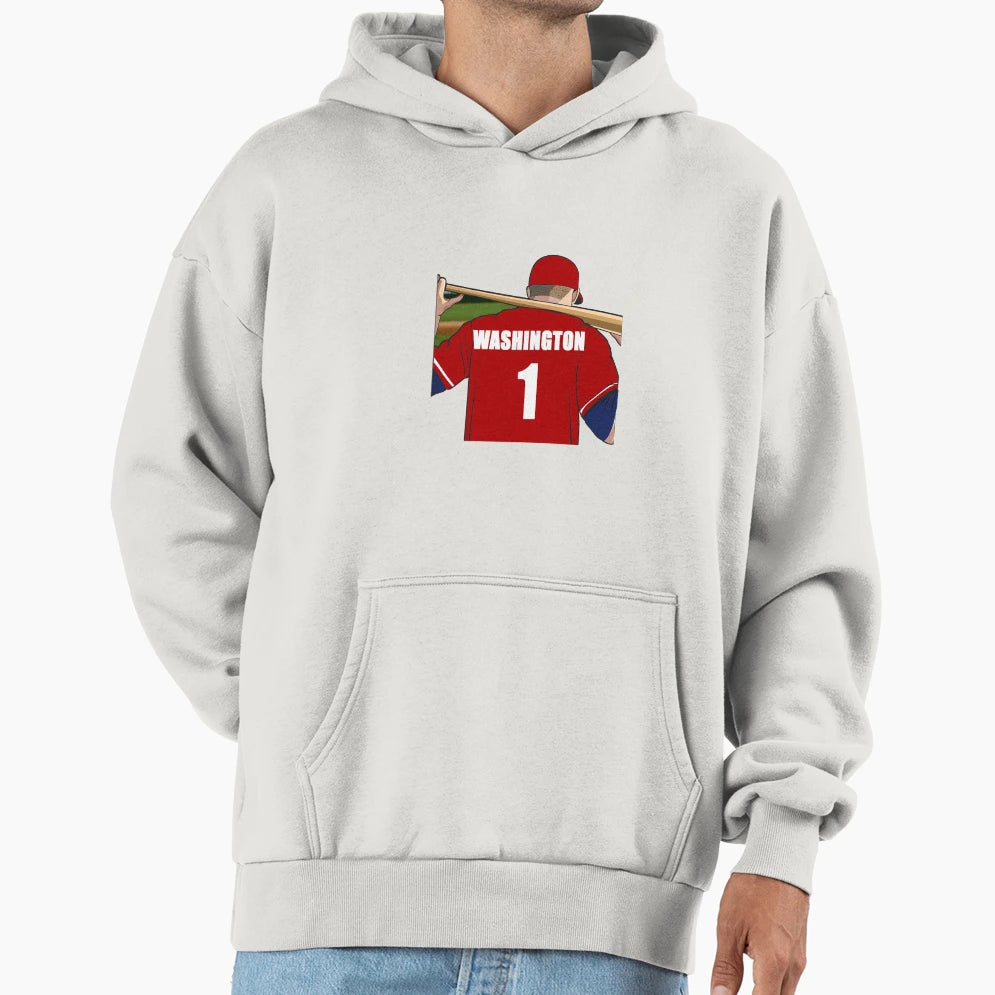 Washington Baseball Jersey Number Hoodie - Casual Everyday Wear for Adults - T-Shirt, Sweatshirt, Hoodie