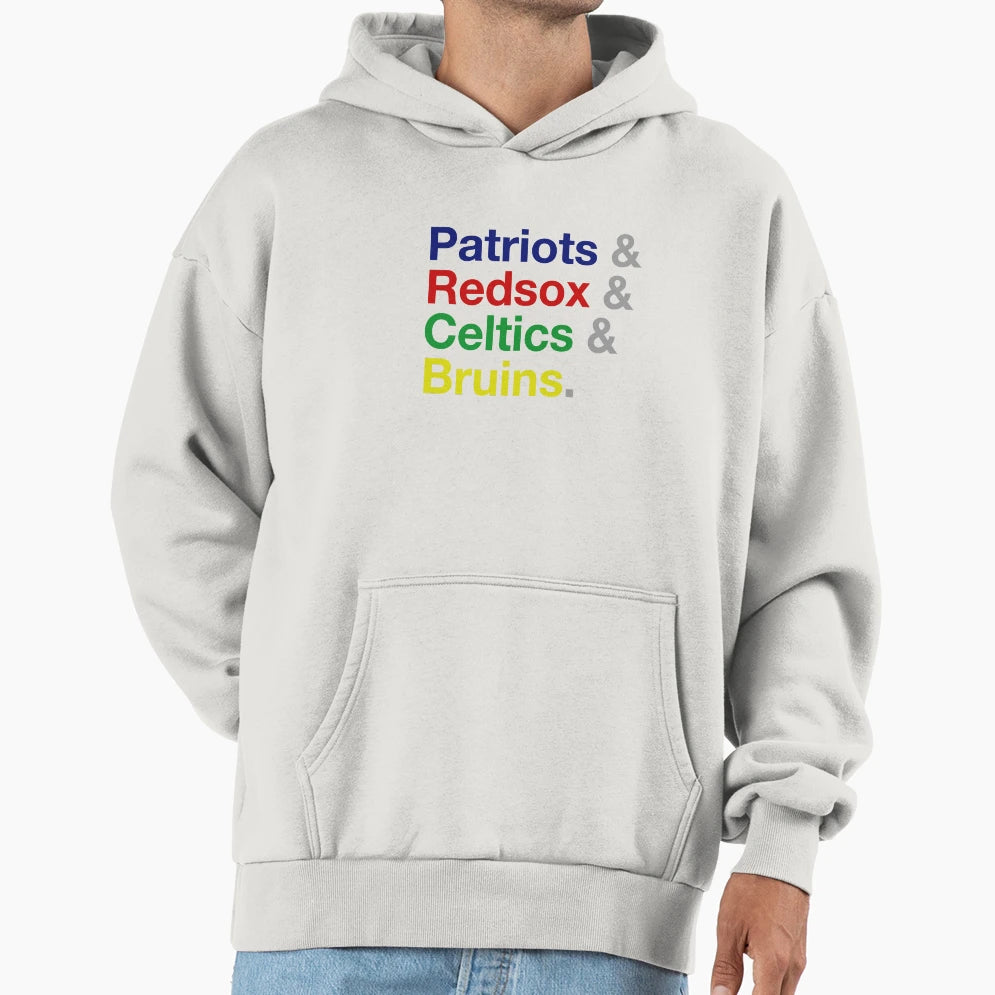 Boston Sports Hoodie - Novelty Apparel Unisex - T-Shirt, Sweatshirt, Hoodie