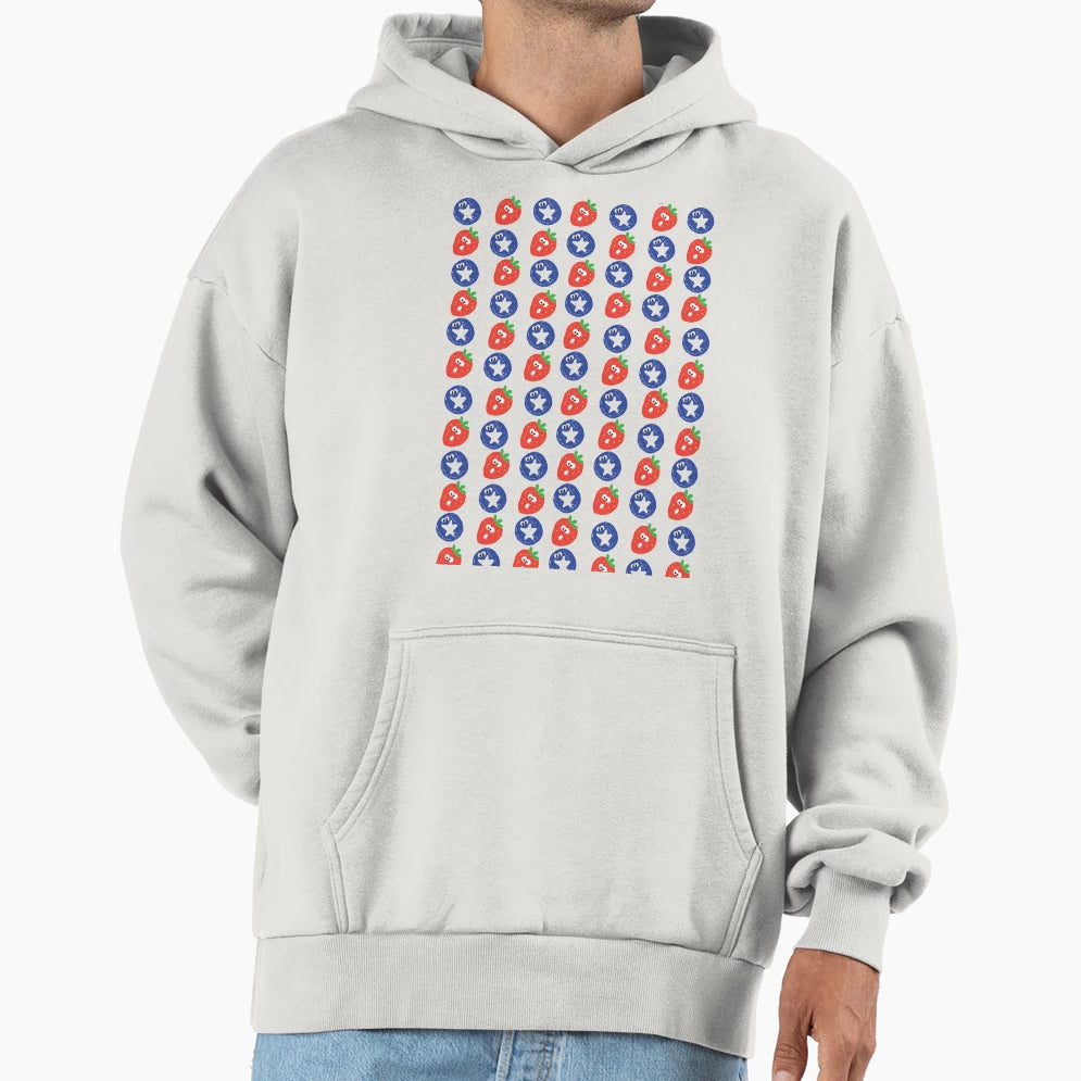 Fruits Berry Boo Patterns Hoodie - Fun Novelty Design for Adults - T-Shirt, Sweatshirt, Hoodie