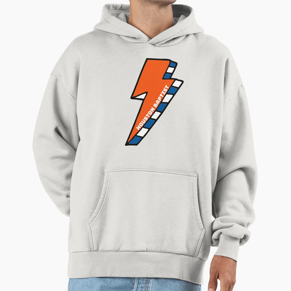Houston Baptist University Lightning Hoodie - Streetwear Style for Adults - T-Shirt, Sweatshirt, Hoodie