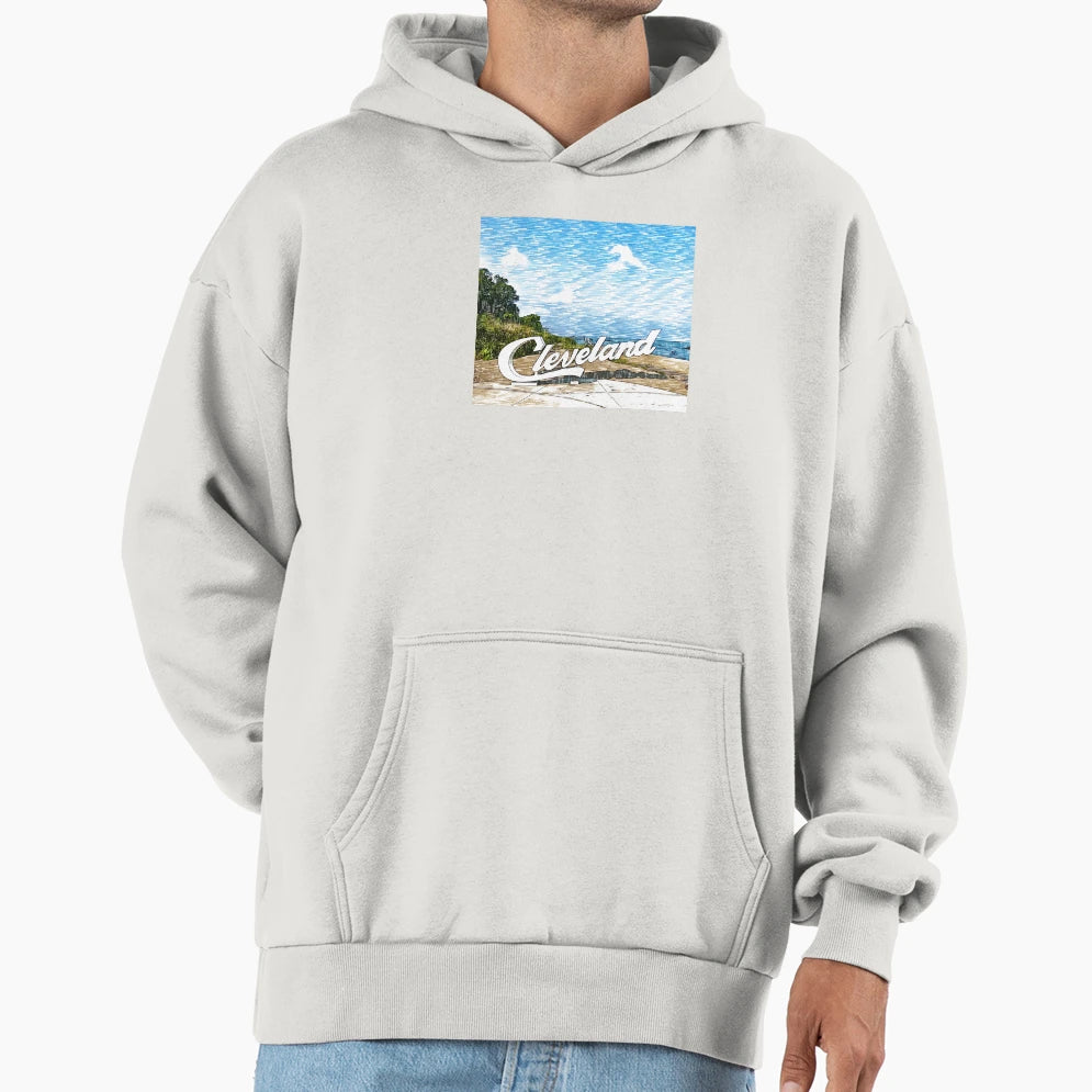 Cleveland Lakeshore Hoodie - Unique Graphic Men Women - T-Shirt, Sweatshirt, Hoodie