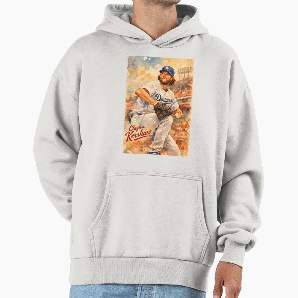 Clayton Kershaw Hoodie - Unique Graphic for Adults - T-Shirt, Sweatshirt, Hoodie