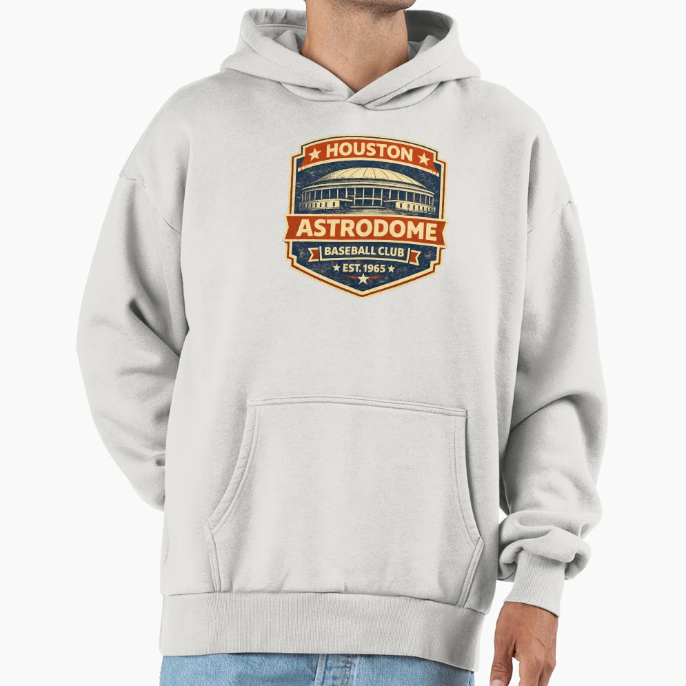 Houston Astrodome Exterior Baseball T-Shirt - Novelty Apparel for Adults - T-Shirt, Sweatshirt, Hoodie