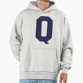 Alphabet Marine Blue Q Sports Letter Q Hoodie - Unique Graphic for Adults - T-Shirt, Sweatshirt, Hoodie