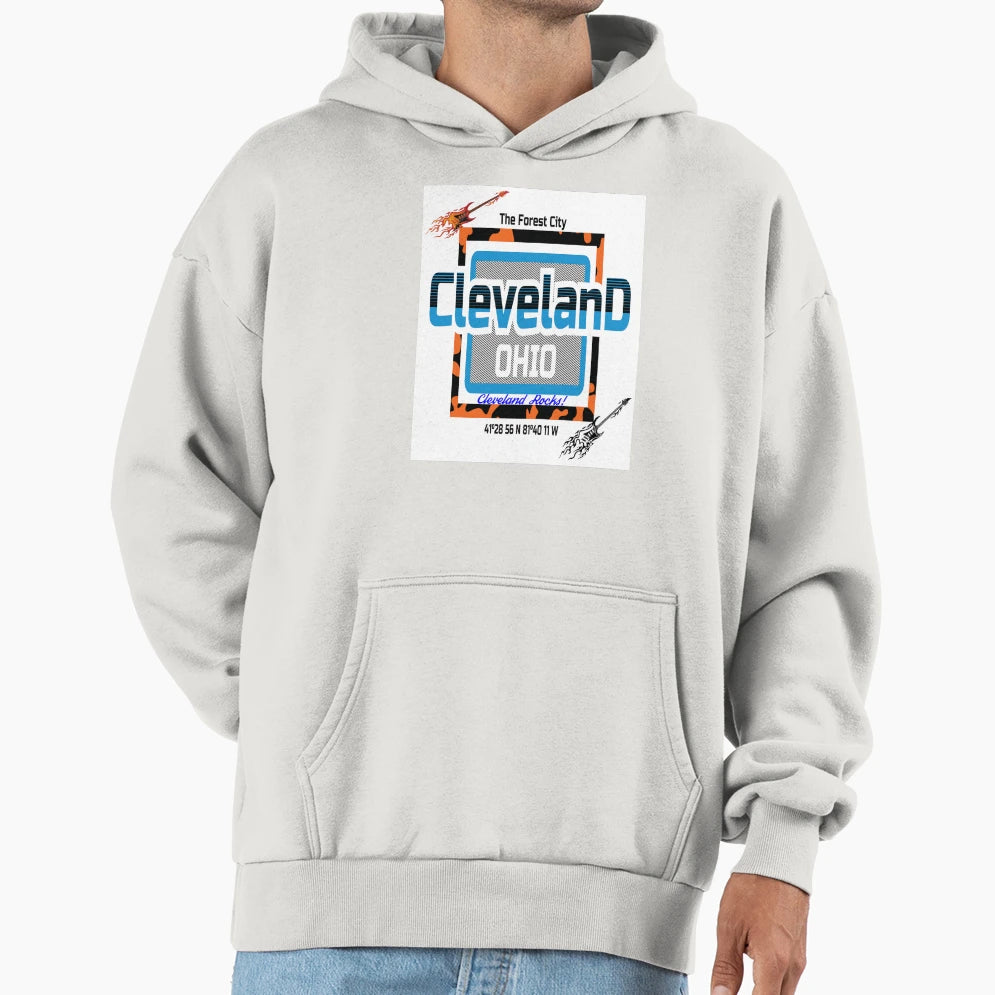 Forest City Cleveland Ohio Cleveland Rocks Hoodie - Custom Art Print Unisex - T-Shirt, Sweatshirt, Hoodie