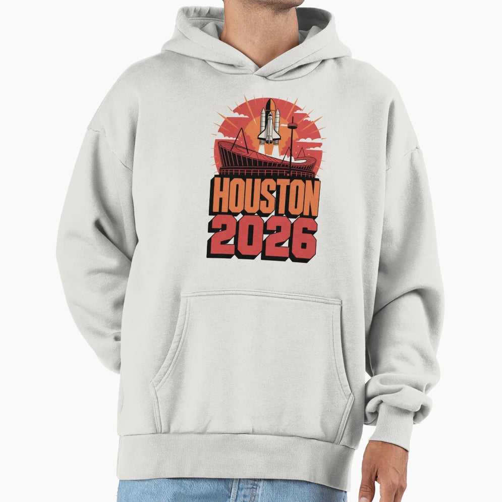 Houston 2026 Space Shuttle Football T-Shirt - Streetwear Style Men Women - T-Shirt, Sweatshirt, Hoodie