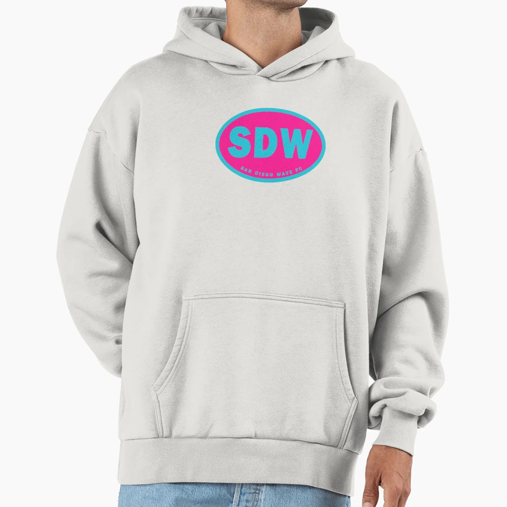 San Diego Wave Colorful Oval Hoodie - Unique Graphic Men Women - T-Shirt, Sweatshirt, Hoodie