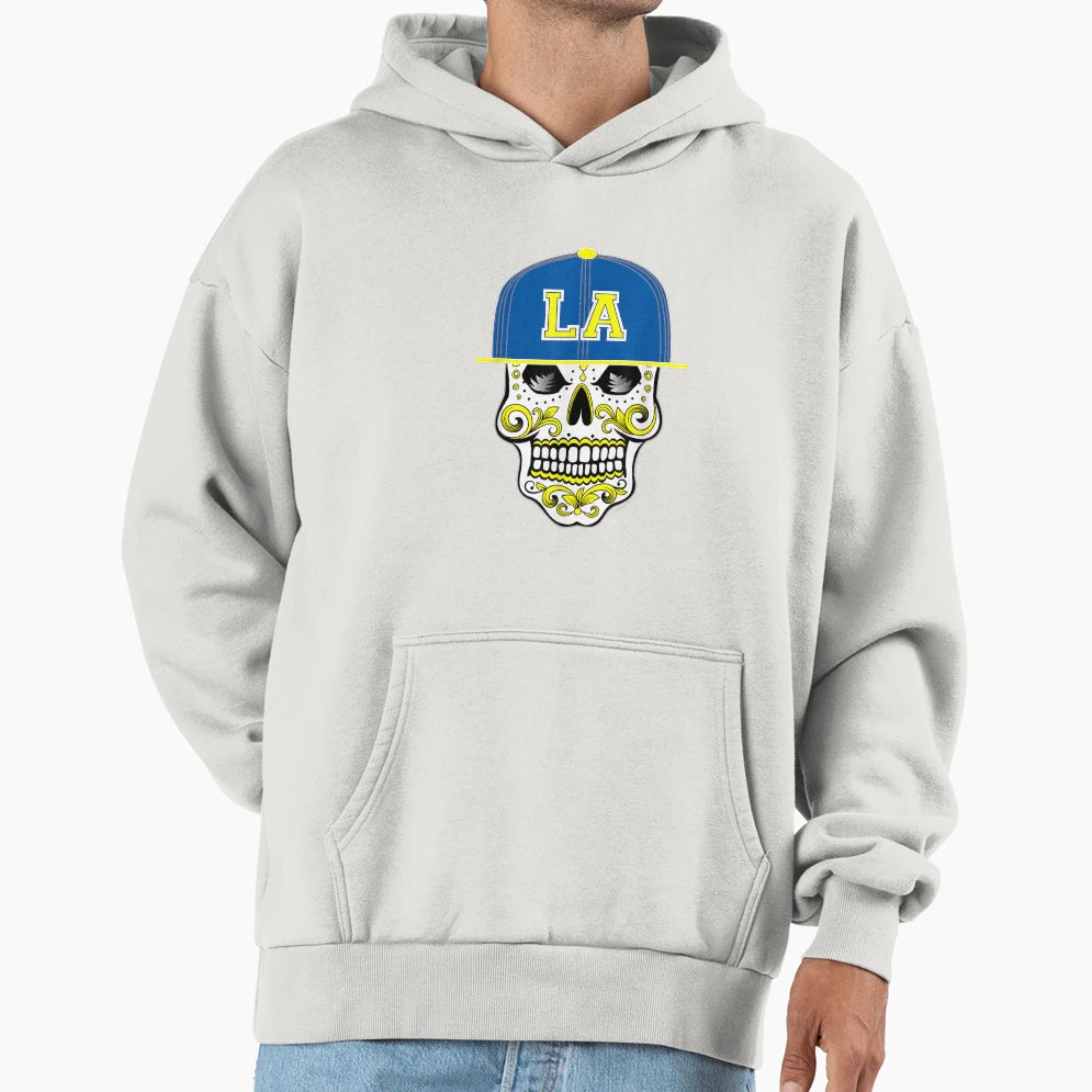 Los Angeles Mexican Sugar Skull Hoodie - Unique Graphic Men Women - T-Shirt, Sweatshirt, Hoodie