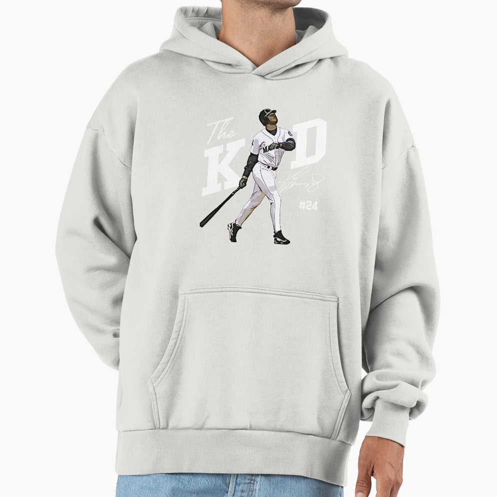 Ken Griffey Jr Baseball Signature Hoodie - Casual Everyday Wear for Adults - T-Shirt, Sweatshirt, Hoodie