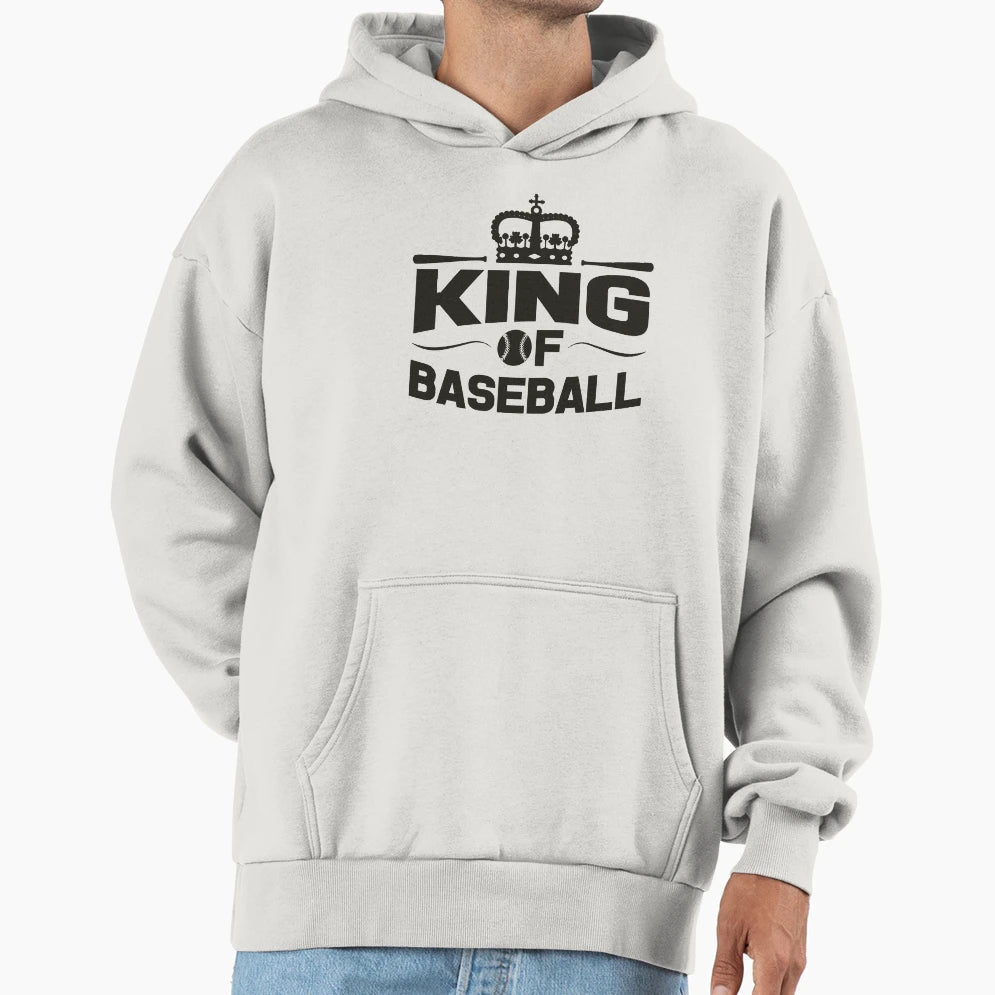 King Baseball Hoodie - Casual Everyday Wear Unisex - T-Shirt, Sweatshirt, Hoodie