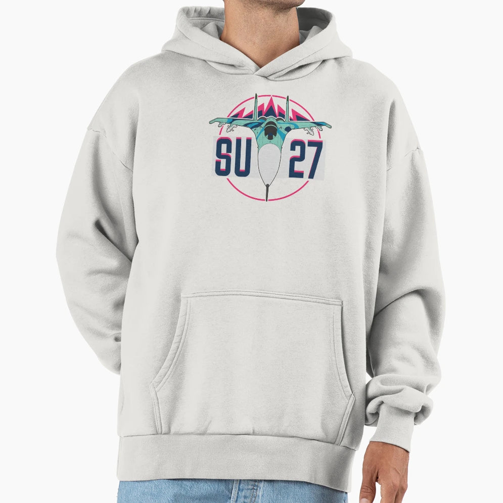 Su 27 Jet Fighter Iconic Hoodie - Trendy Graphic Unisex - T-Shirt, Sweatshirt, Hoodie