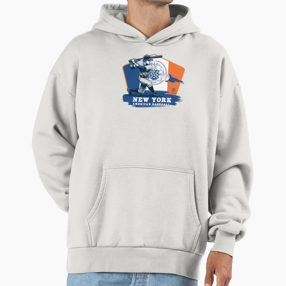 Usa American Baseball New York Baseball Hoodie - Novelty Apparel Unisex - T-Shirt, Sweatshirt, Hoodie