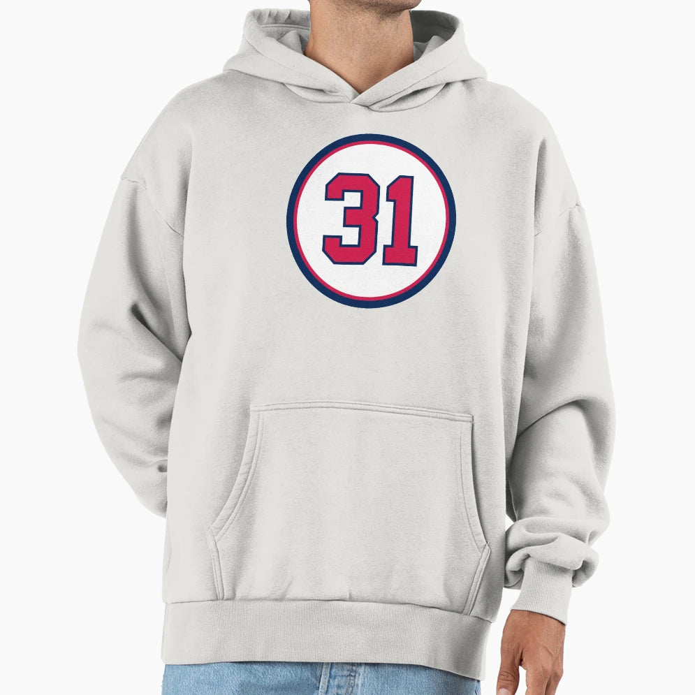Greg Maddux 31 Jersey Number Hoodie - Minimalist Print Men Women - T-Shirt, Sweatshirt, Hoodie