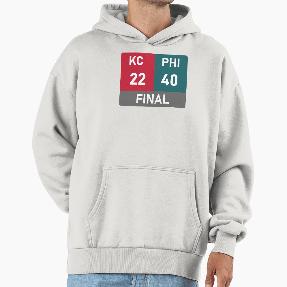 Super Bowl Final Score Hoodie - Fun Novelty Design Unisex - T-Shirt, Sweatshirt, Hoodie