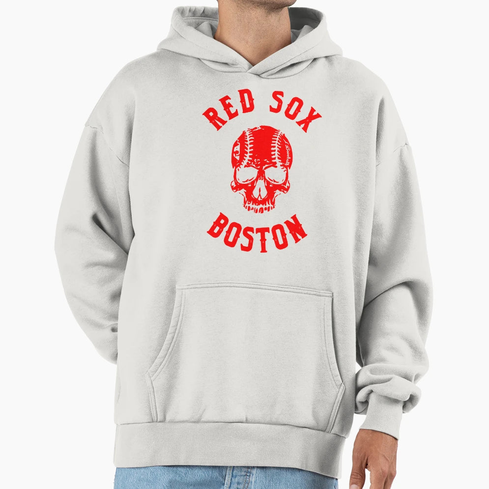 Red Sox Skull Hoodie - Aesthetic Graphic Unisex - T-Shirt, Sweatshirt, Hoodie