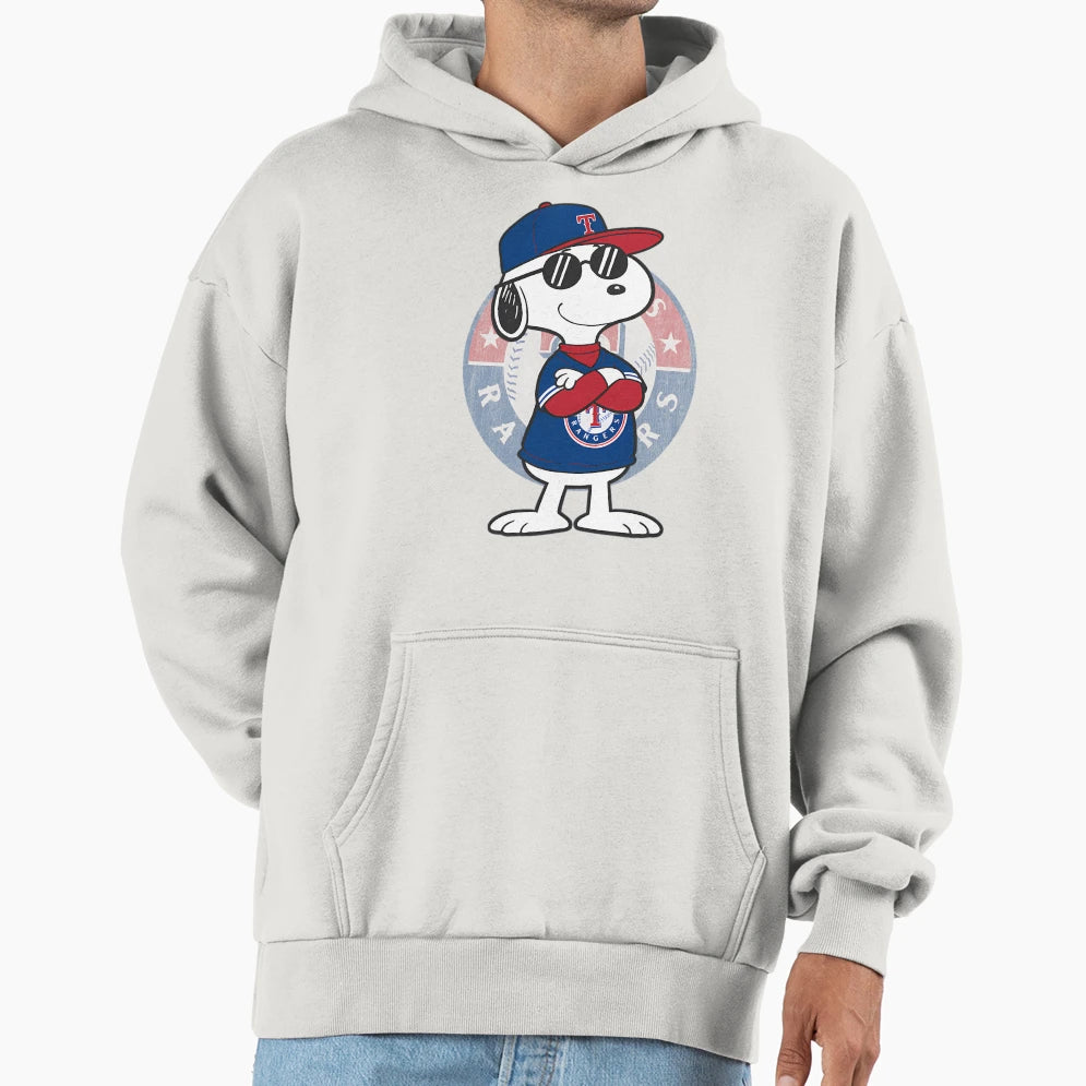 Snoopy Rangers Baseball Hoodie - Casual Everyday Wear for Adults - T-Shirt, Sweatshirt, Hoodie