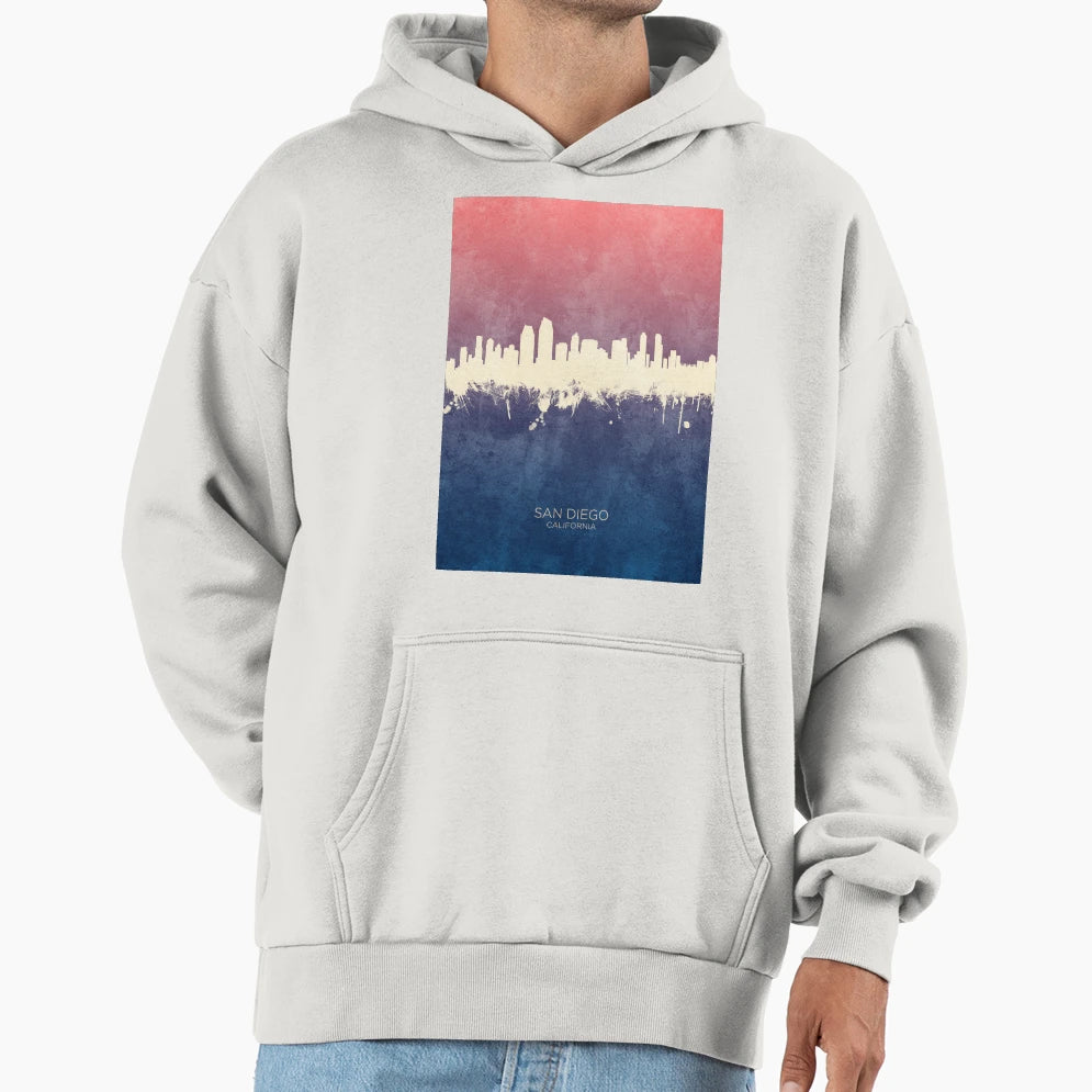 San Diego California Skyline Hoodie - Custom Art Print Unisex - T-Shirt, Sweatshirt, Hoodie