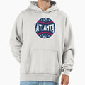Atlanta Big League Baseball White Hoodie - Aesthetic Graphic for Adults - T-Shirt, Sweatshirt, Hoodie