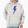 Blue Lighting Bolt Hoodie - Minimalist Print for Adults - T-Shirt, Sweatshirt, Hoodie