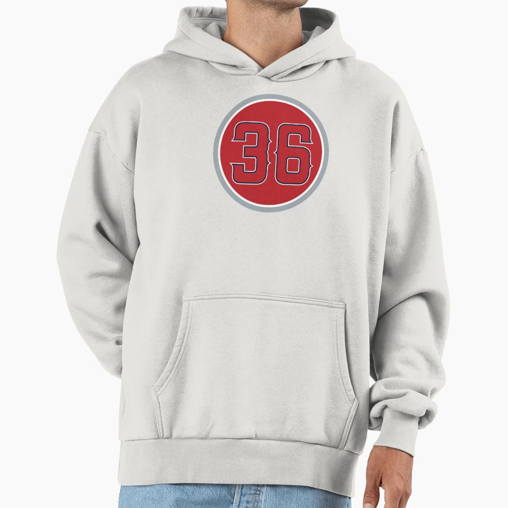 Jered Weaver 36 Jersey Number Hoodie - Graphic Print Unisex - T-Shirt, Sweatshirt, Hoodie