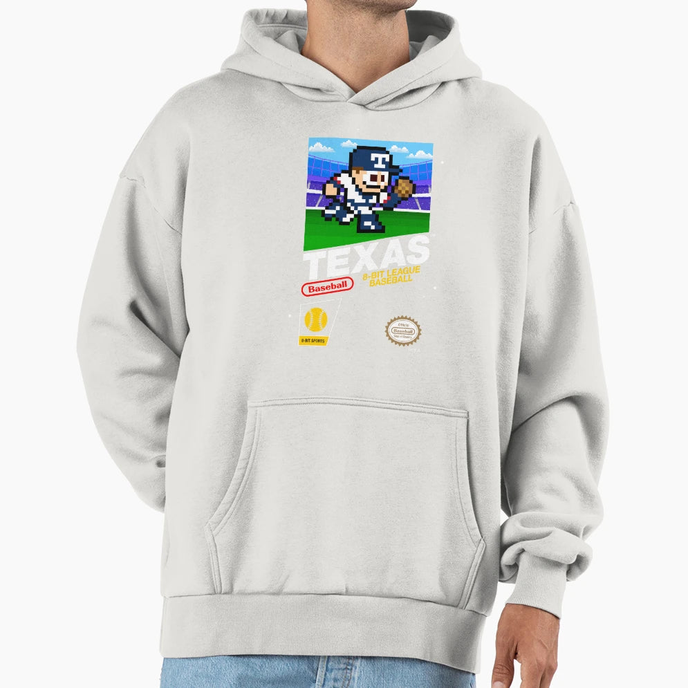 Texas 8 Bit Videogame Cart Hoodie - Custom Art Print for Adults - T-Shirt, Sweatshirt, Hoodie