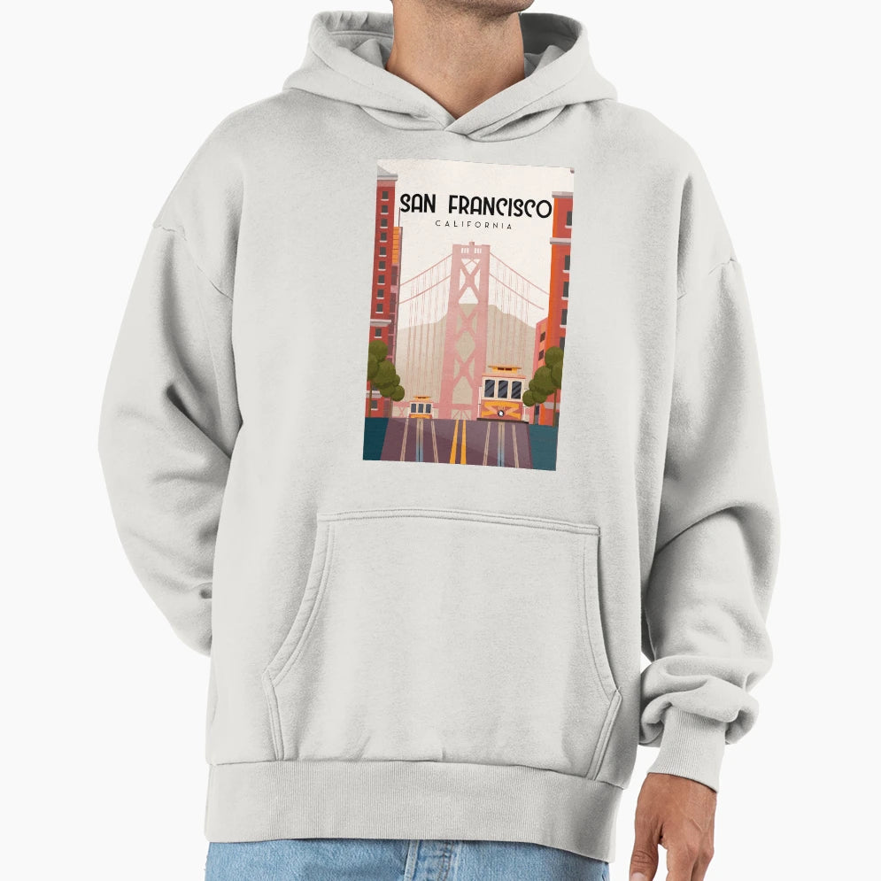 San Francisco Bridge Golden Gate Hoodie - Custom Art Print for Adults - T-Shirt, Sweatshirt, Hoodie