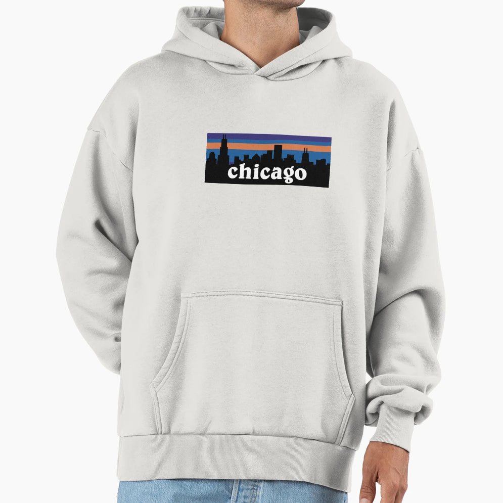 Chicago Skyline Hoodie - Graphic Print Unisex - T-Shirt, Sweatshirt, Hoodie