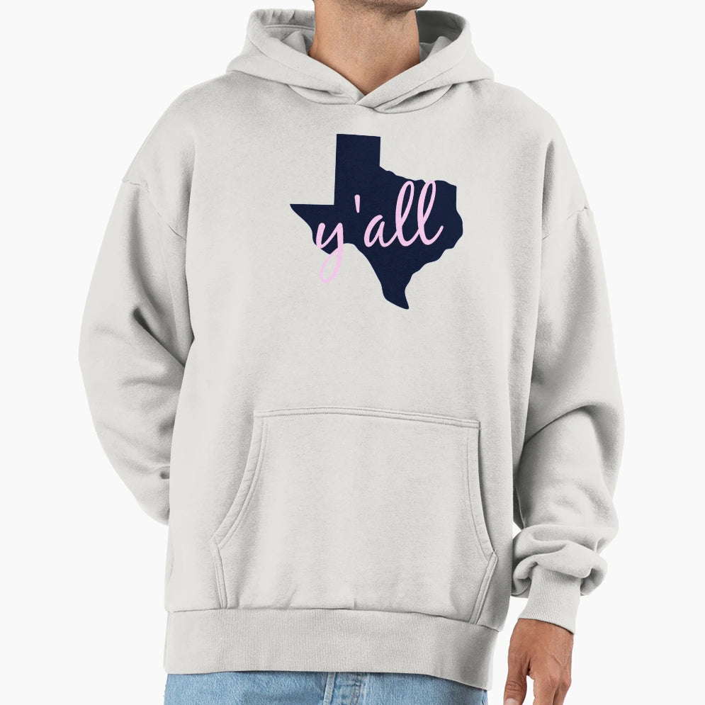 Texas Home Yall Hoodie - Minimalist Print for Adults - T-Shirt, Sweatshirt, Hoodie
