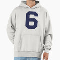 Number 6 Marine Blue Six Sports Number 6 Hoodie - Unique Graphic Unisex - T-Shirt, Sweatshirt, Hoodie