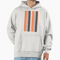 Orange Black Stripes White Background Hoodie - Streetwear Style Men Women - T-Shirt, Sweatshirt, Hoodie