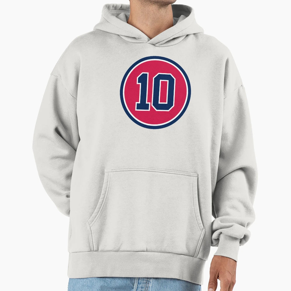 Chipper Jones 10 Jersey Number Hoodie - Graphic Print Men Women - T-Shirt, Sweatshirt, Hoodie