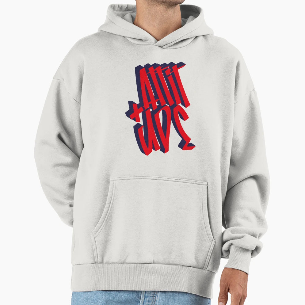 Positive Attitude Hoodie - Minimalist Print Men Women - T-Shirt, Sweatshirt, Hoodie