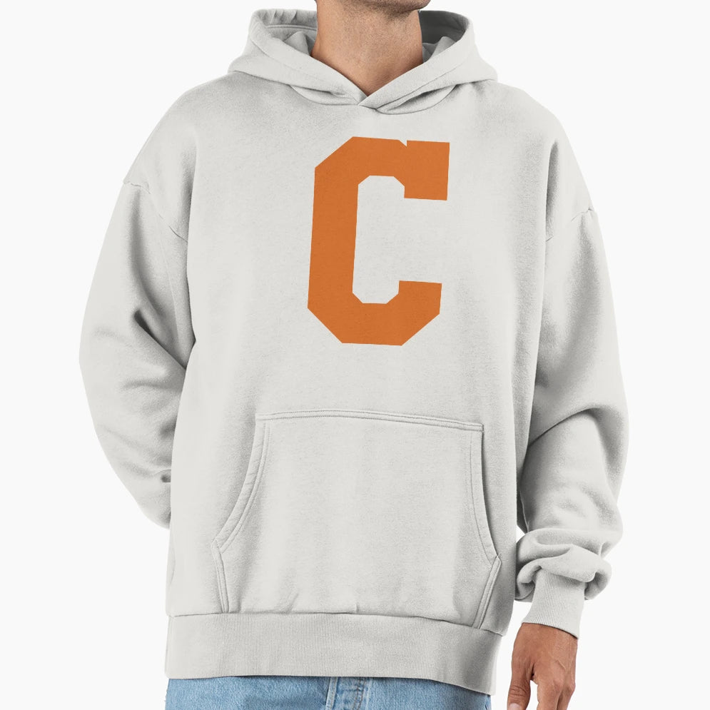 Alphabet Orange C Sports Letter C Hoodie - Graphic Print for Adults - T-Shirt, Sweatshirt, Hoodie