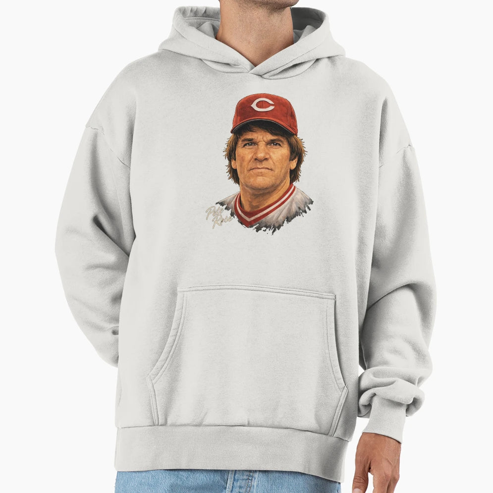 Pete Rose Baseball Art Hoodie - Trendy Graphic Men Women - T-Shirt, Sweatshirt, Hoodie