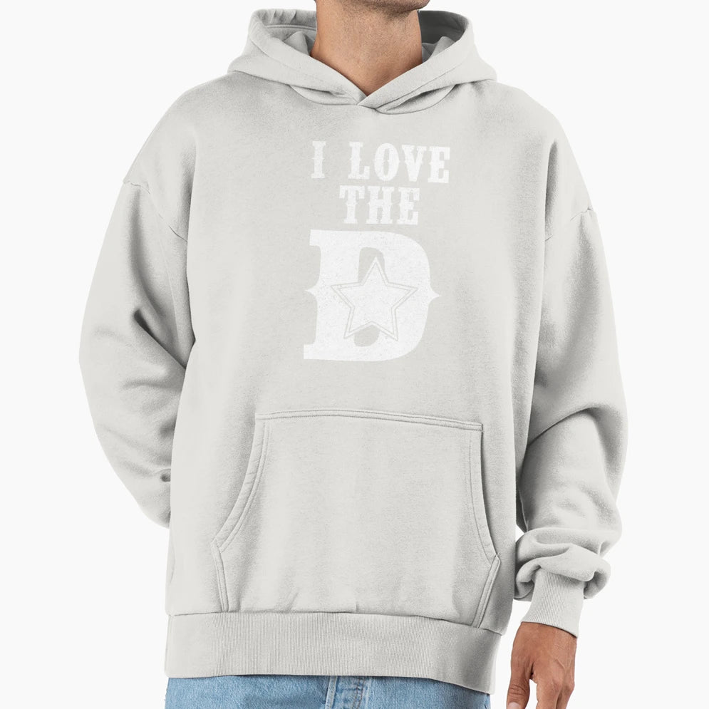 I Love Dallas Hoodie - Graphic Print Men Women - T-Shirt, Sweatshirt, Hoodie