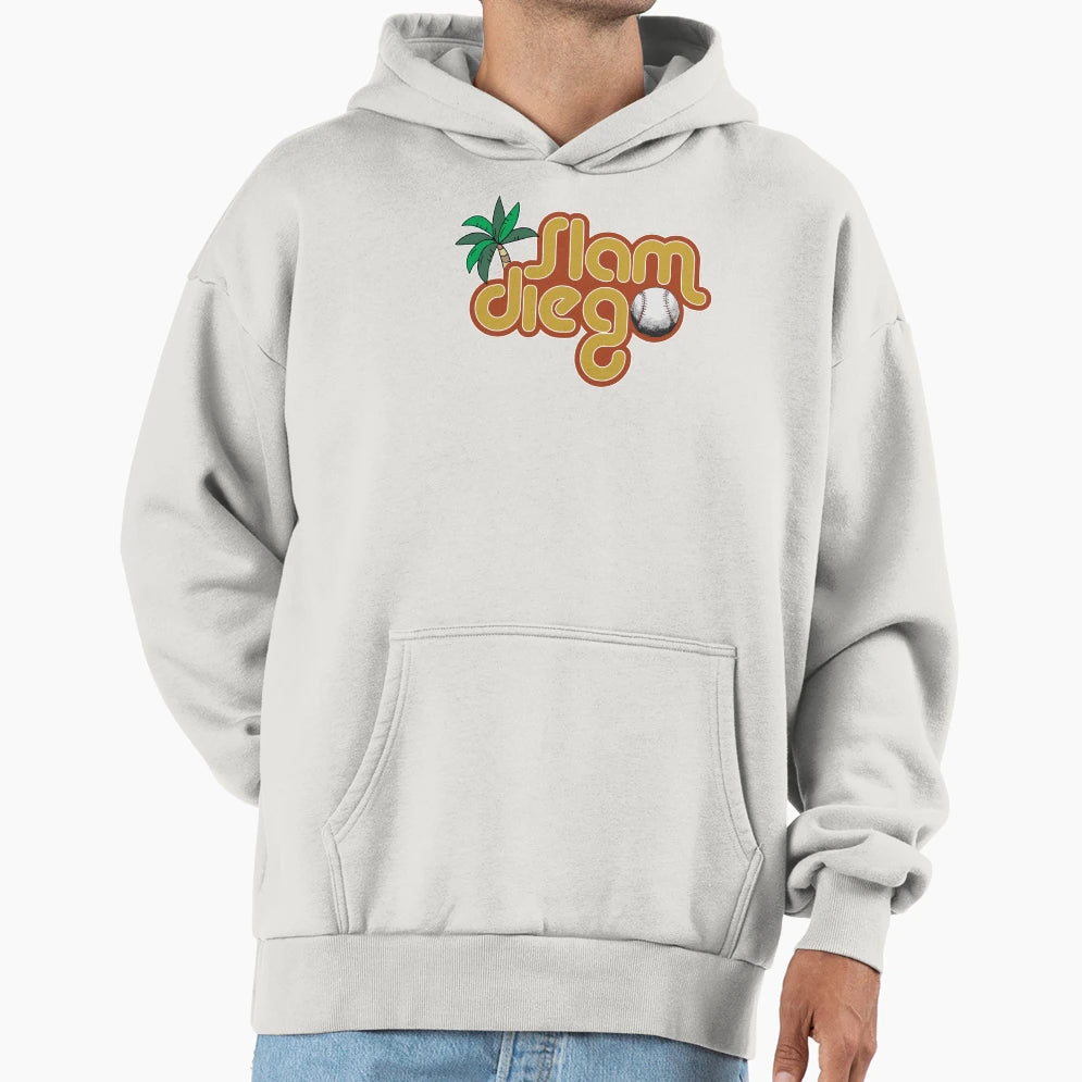Slam Diego Sunset Palm Tree San Diego Hoodie - Unique Graphic for Adults - T-Shirt, Sweatshirt, Hoodie