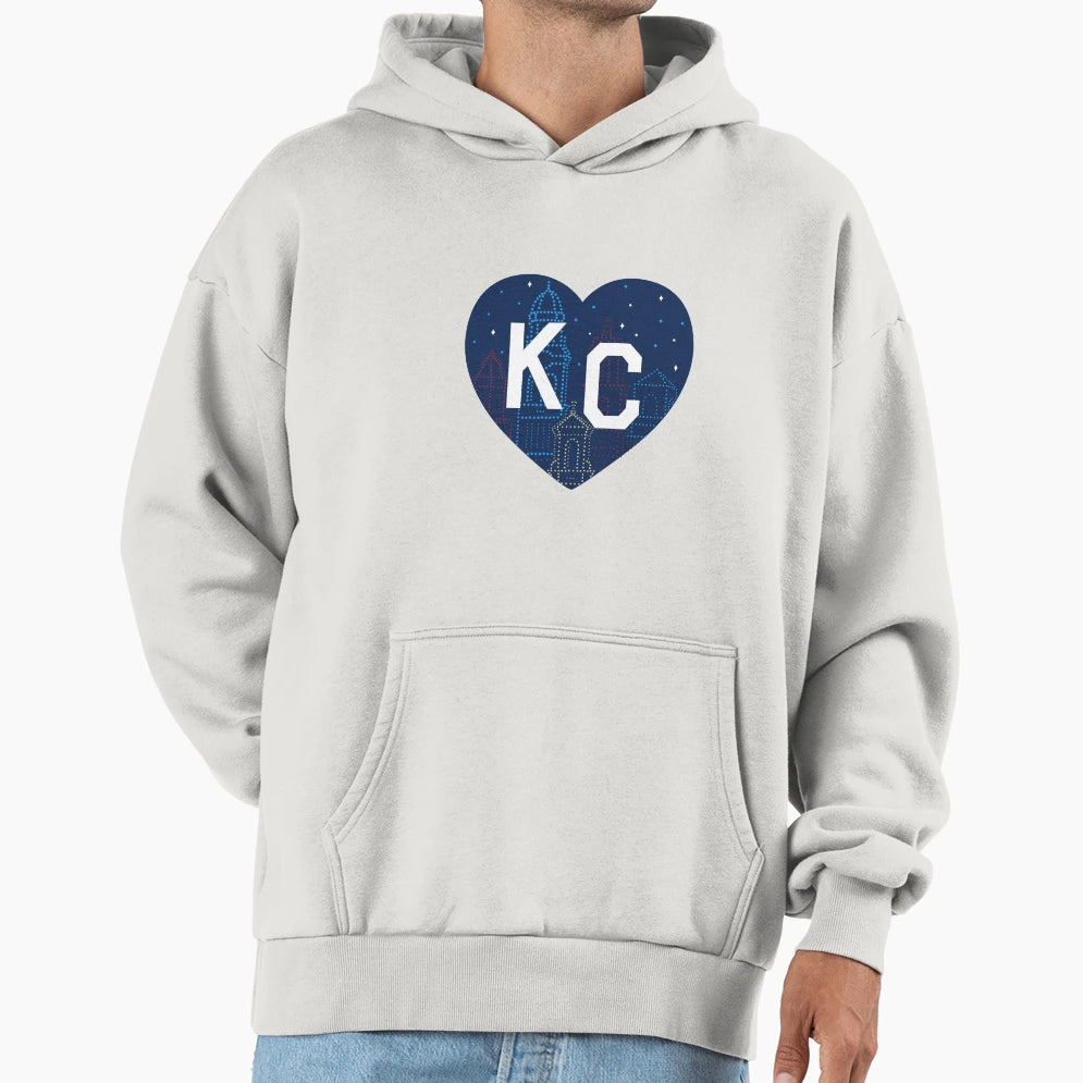 Kc Kansas City Plaza Lights Hoodie - Casual Everyday Wear Men Women - T-Shirt, Sweatshirt, Hoodie