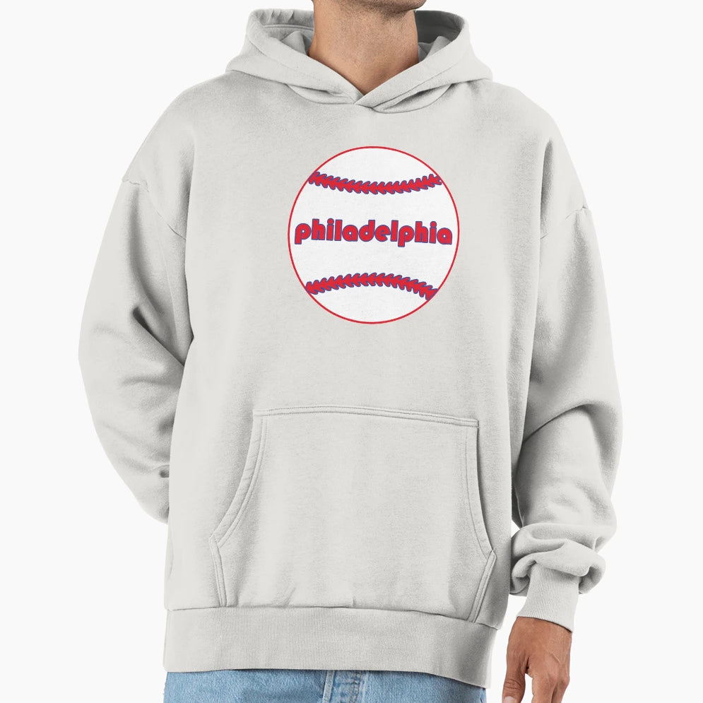 Philadelphia Throwback Baseball Hoodie - Custom Art Print Men Women - T-Shirt, Sweatshirt, Hoodie