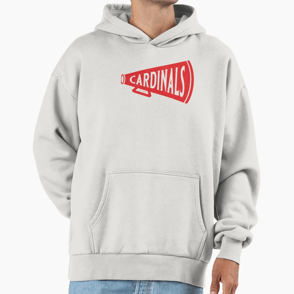 Megaphone Arizona Cardinals Red Hoodie - Fun Novelty Design Unisex - T-Shirt, Sweatshirt, Hoodie