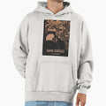San Diego Map Art Chocolate Color Hoodie - Streetwear Style for Adults - T-Shirt, Sweatshirt, Hoodie